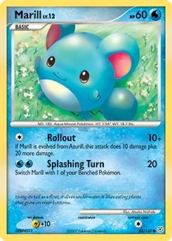 Marill Pokémon card, number 88