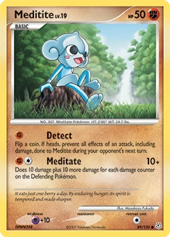 Meditite Pokémon card, number 89