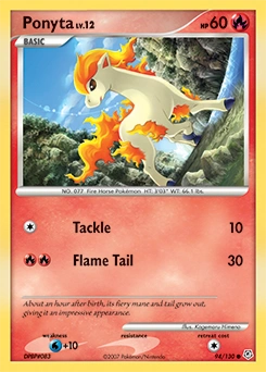 Ponyta Pokémon card, number 94