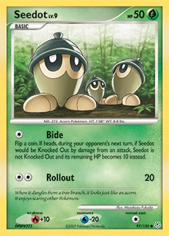 Seedot Pokémon card, number 97