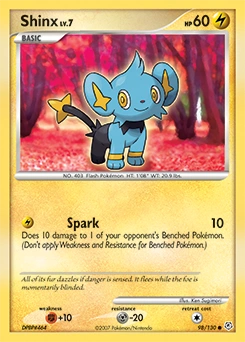 Shinx Pokémon card, number 98