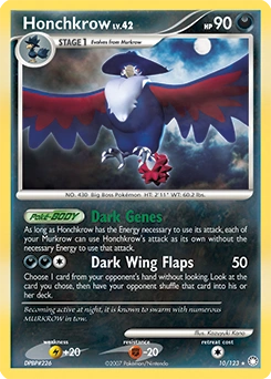 Honchkrow Pokémon card, number 10