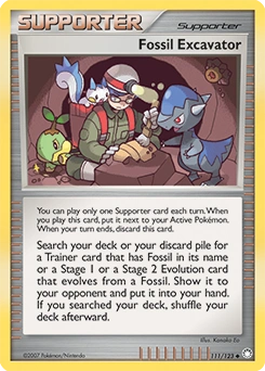 Fossil Excavator Pokémon card, number 111