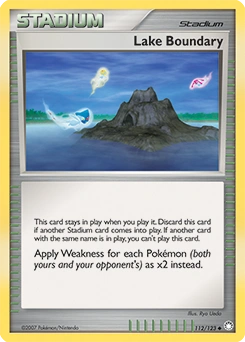 Lake Boundary Pokémon card, number 112