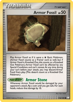 Armor Fossil Pokémon card, number 116