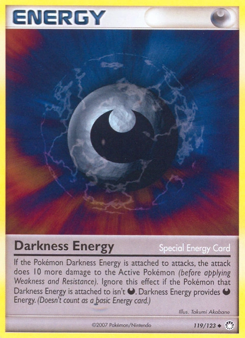 Darkness Energy Pokémon card from Mysterious Treasures, number 119 (Standard print)