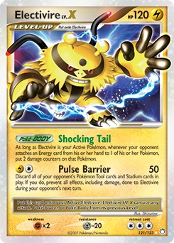 Electivire LV.X Pokémon card, number 121