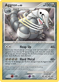 Aggron Pokémon card, number 1