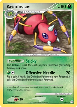 Ariados Pokémon card, number 20