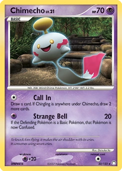 Chimecho Pokémon card, number 22