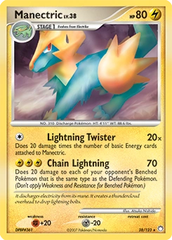 Manectric Pokémon card, number 28