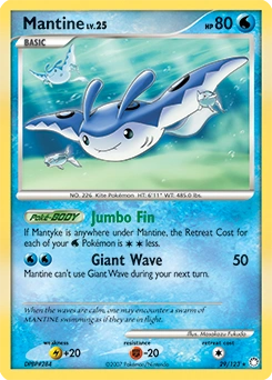 Mantine Pokémon card, number 29