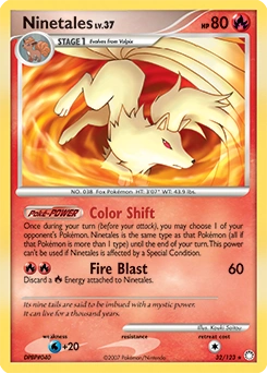 Ninetales Pokémon card, number 32