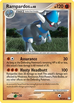 Rampardos Pokémon card, number 33