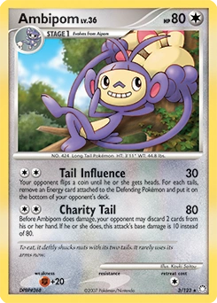 Ambipom Pokémon card, number 3
