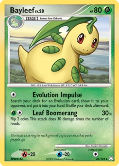 Bayleef Pokémon card, number 41