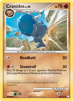 Cranidos Pokémon card, number 43