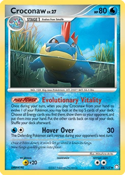 Croconaw Pokémon card, number 44