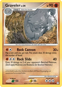 Graveler Pokémon card, number 51