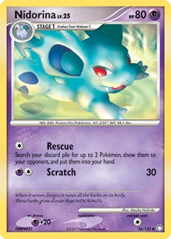 Nidorina Pokémon card, number 56