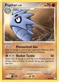 Pupitar Pokémon card, number 59