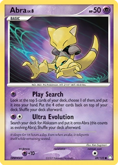 Abra Pokémon card, number 69