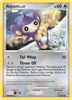 Aipom Pokémon card, number 70