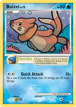 Buizel Pokémon card, number 75