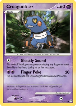 Croagunk Pokémon card, number 78