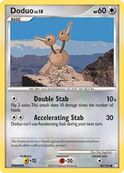 Doduo Pokémon card, number 80