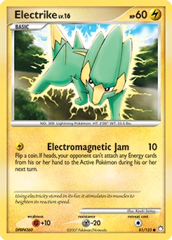 Electrike Pokémon card, number 81