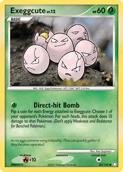 Exeggcute Pokémon card, number 82