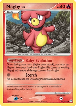Magby Pokémon card, number 88