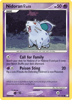 Nidoran ♀ Pokémon card, number 91