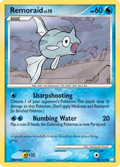 Remoraid Pokémon card, number 95