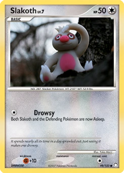 Slakoth Pokémon card, number 99