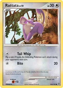 Rattata Pokémon card, number 103