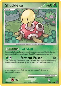 Shuckle Pokémon card, number 109