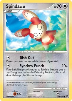 Spinda Pokémon card, number 111