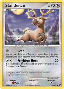 Stantler Pokémon card, number 113