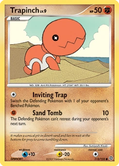 Trapinch Pokémon card, number 115