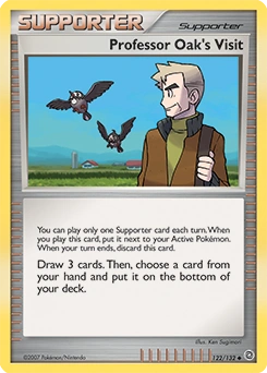 Professor Oak's Visit Pokémon card, number 122
