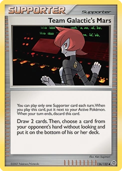 Team Galactic's Mars Pokémon card, number 126