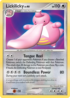 Lickilicky Pokémon card, number 12