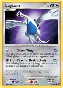 Lugia Pokémon card, number 14