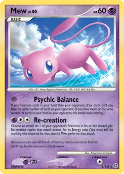 Mew Pokémon card, number 15