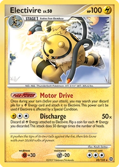 Electivire Pokémon card, number 25