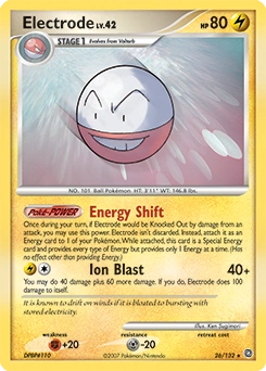 Electrode Pokémon card, number 26