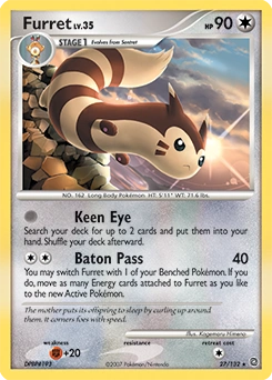 Furret Pokémon card, number 27