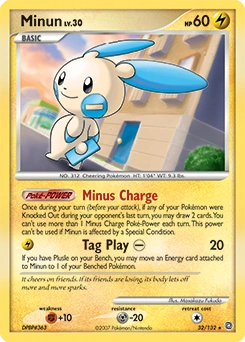 Minun Pokémon card, number 32